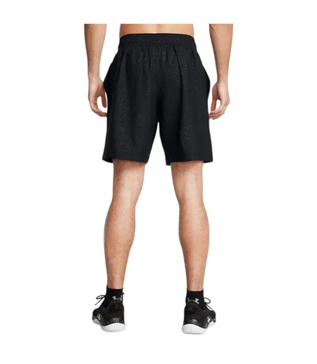 Mens Elasticated Waist Loose Fit Shorts Black Under Armour