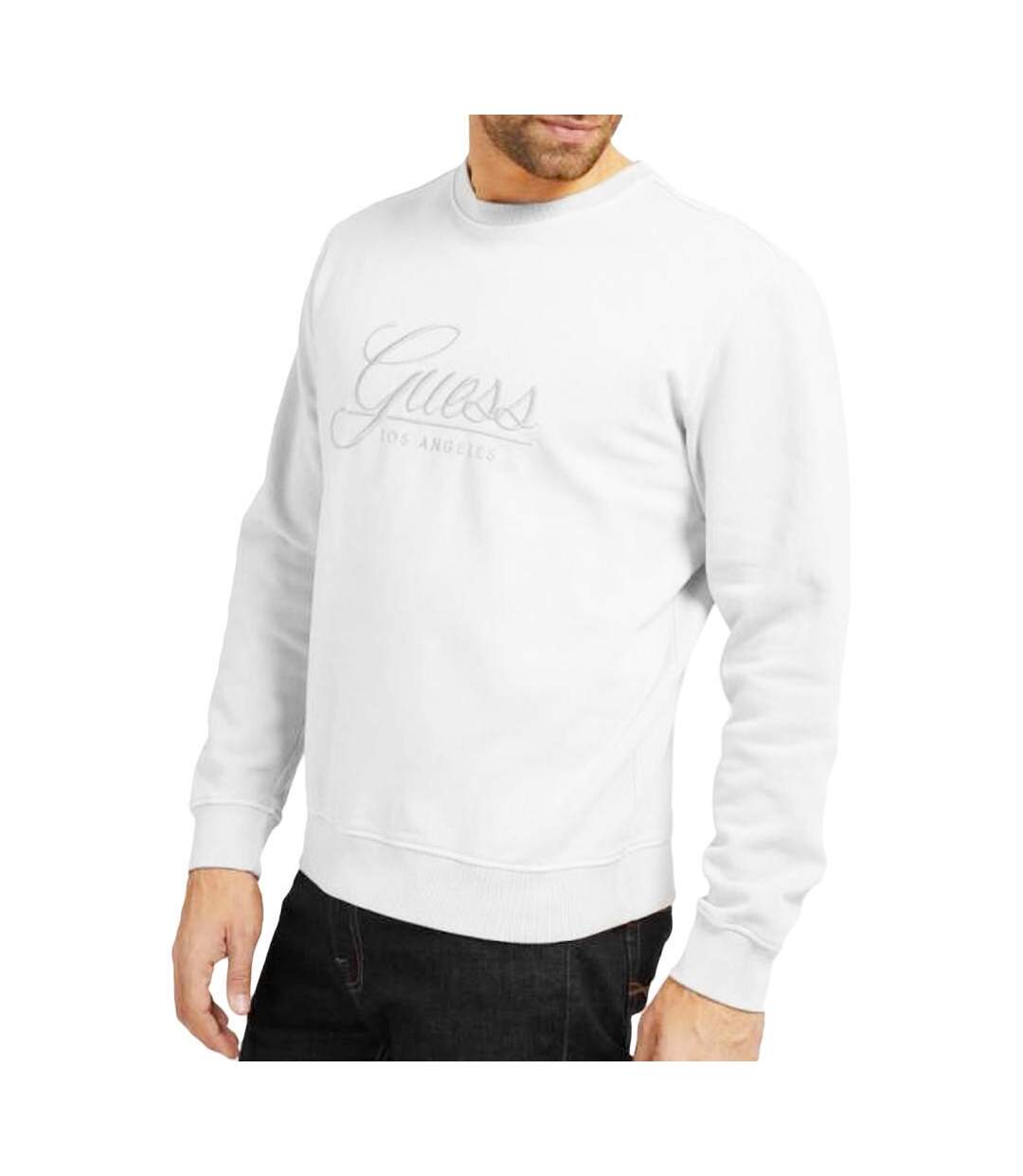 Sweat Blanc Homme Guess Jonata - L-1