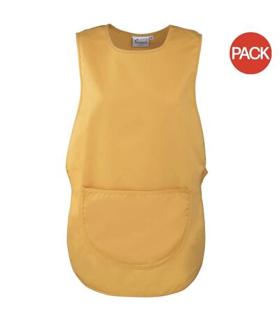 Premier Ladies/Womens Pocket Tabard / Workwear (Pack of 2) (Sunflower) (UTRW7031)