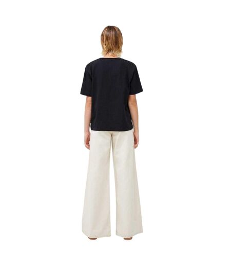 T-shirt Motif/style Ruché Femme Noir French Connection