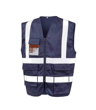 Unisex adult heavy duty security vest navy SAFE-GUARD by Result