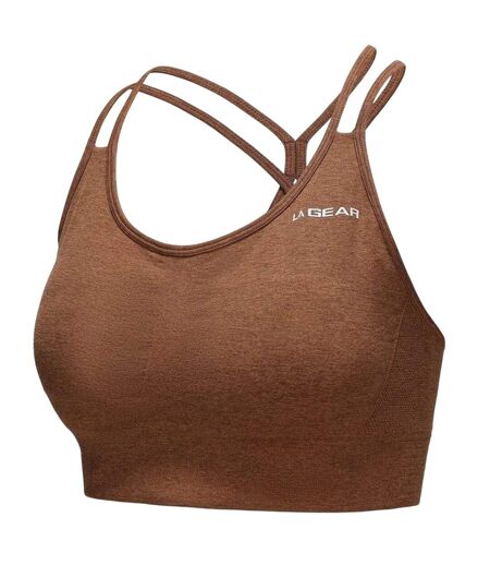 Brassière De Sport Motif/style Sans Coutures Femme Marron Chiné LA Gear