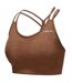 Brassière De Sport Motif/style Sans Coutures Femme Marron Chiné LA Gear-3