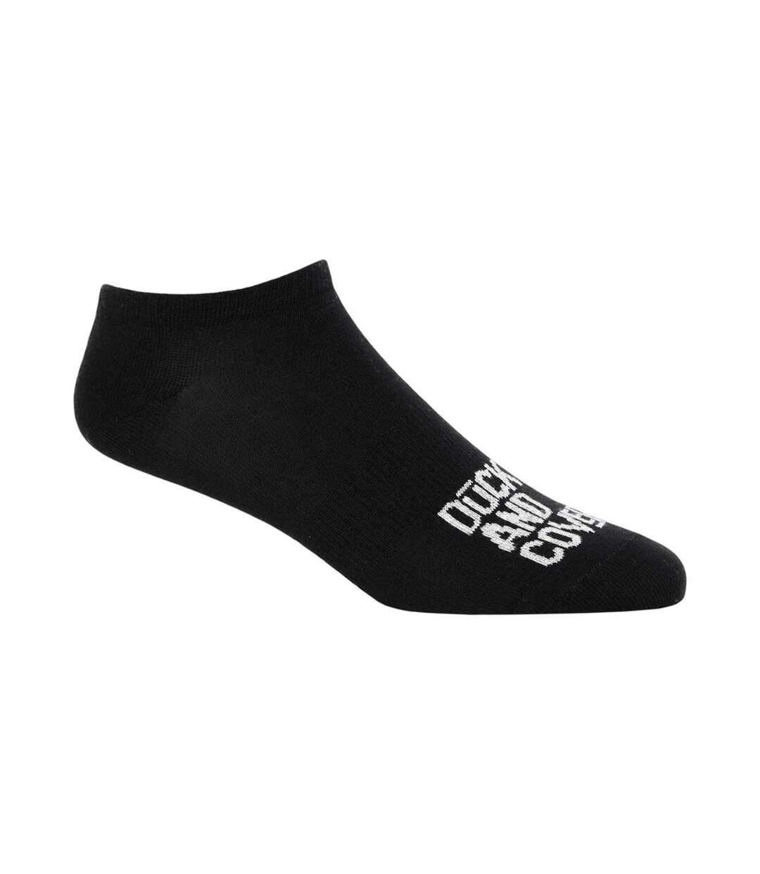 Pack of 5  Mens fubel trainer socks  black/white/grey Duck and Cover-2