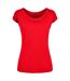 Build Your Brand Womens/Ladies Wide Neck T-Shirt (City Red) - UTRW8369