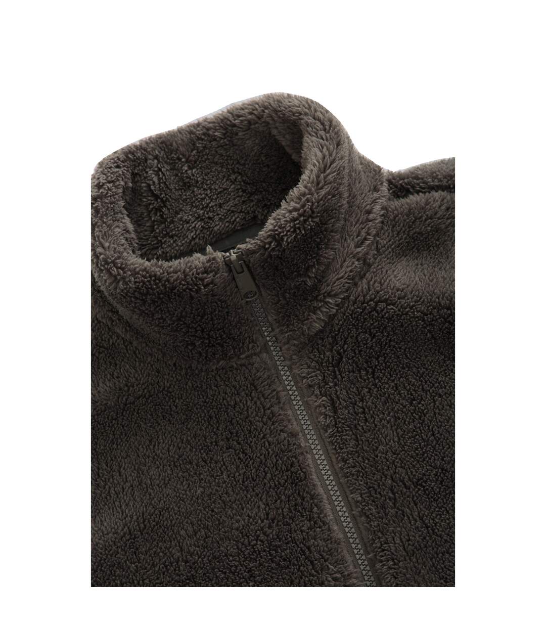 Mens Teddy Fleece Jacket Dark Khaki Animal-3