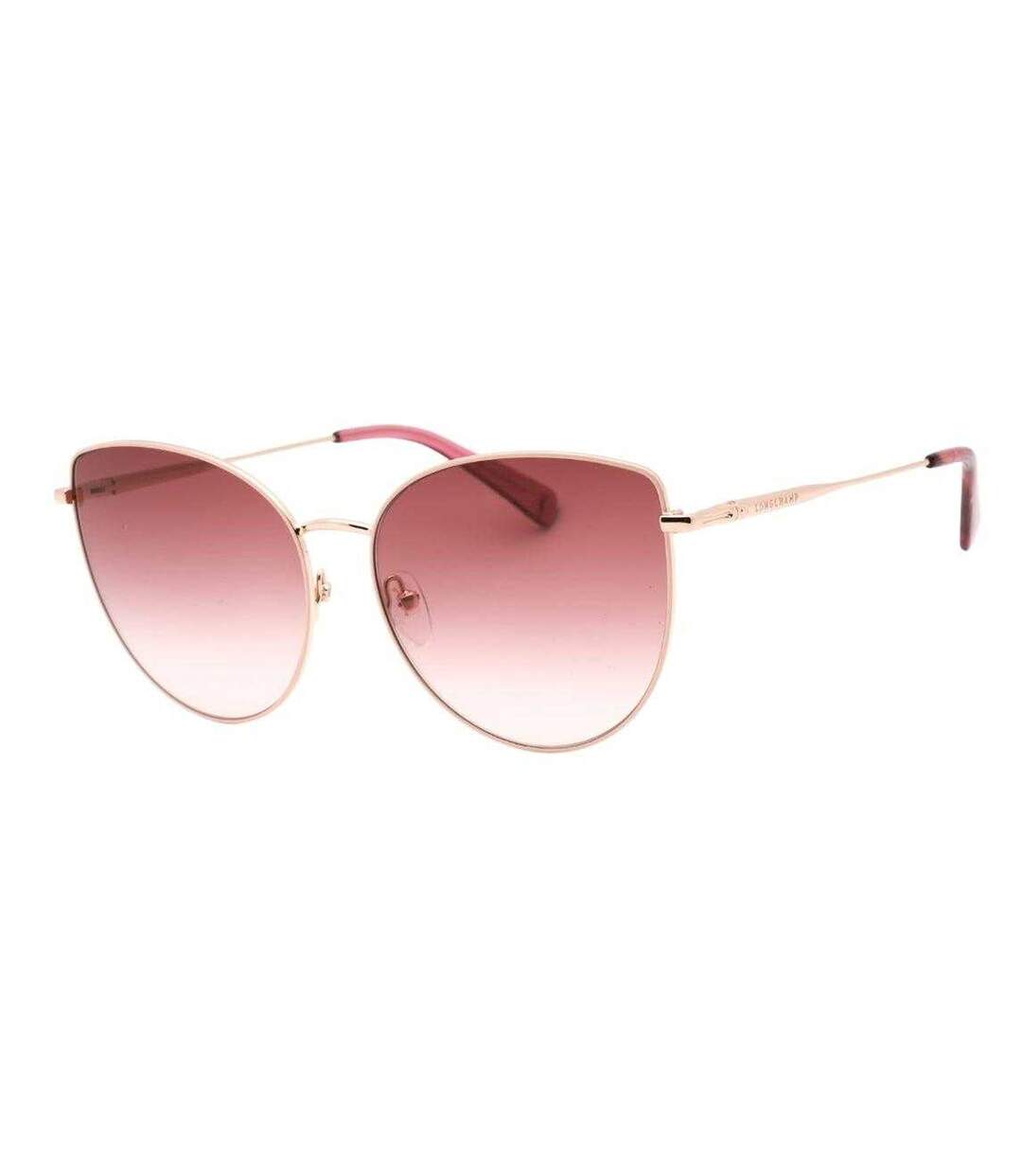 Lunettes De Soleil Motif Yeux De Chat Femme Taille Unique Rose Doré Longchamp-1