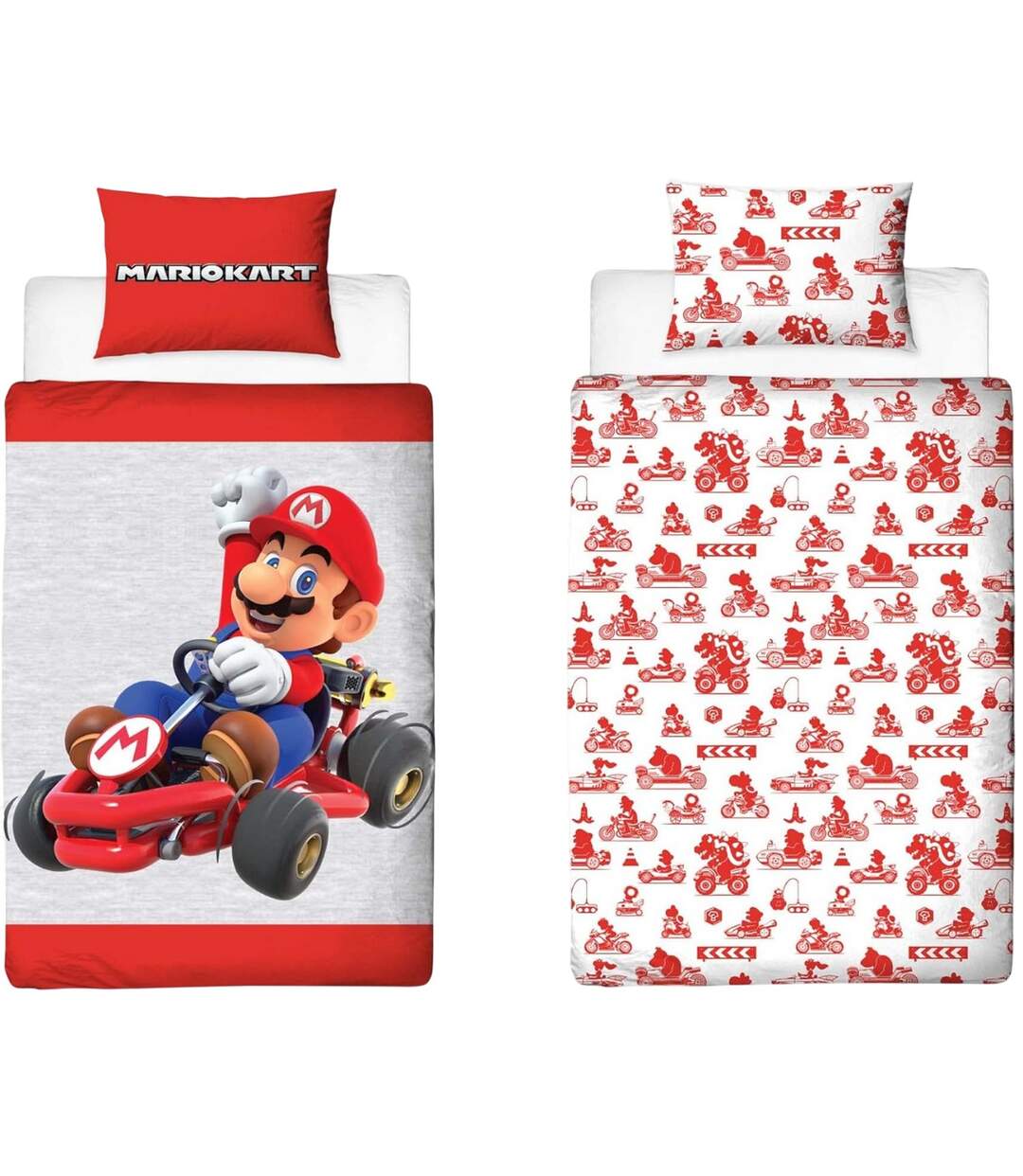 Reversible Duvet Set Multicoloured Mario Kart-1