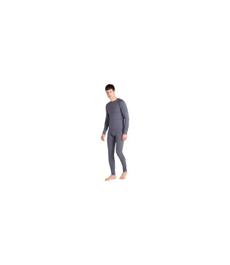 Mens Merino Wool Base Layer Top Grey Animal