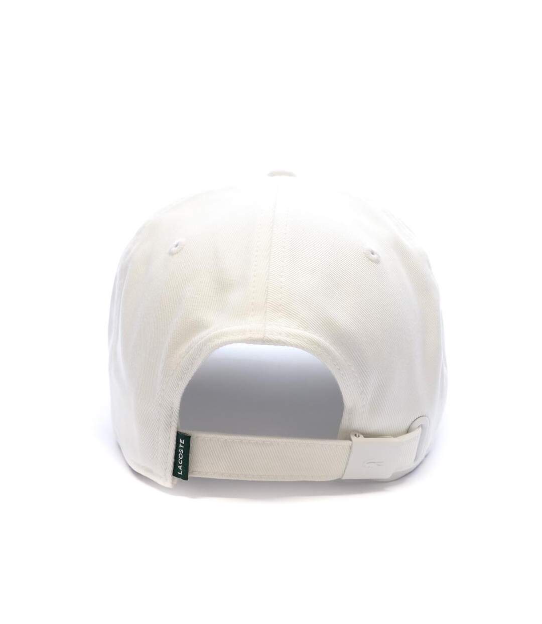 Casquette blanche mixte lacoste twill big croch-2