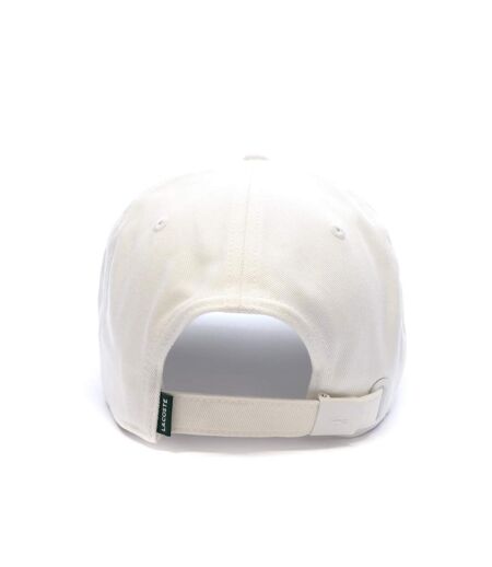 Casquette blanche mixte lacoste twill big croch