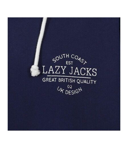 Mens Cotton Hoodie Marine Lazy Jacks