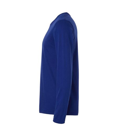 T-shirt Uni Manches Longues En Coton Softstyle Adulte Bleu Roi Sombre Gildan