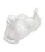 Statuette Femme Couchée en Résine Yoga 32cm Blanc-3