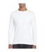 Gildan Pack of 5 Mens Soft Style Long Sleeve T-Shirt  (White) - UTBC4808-1