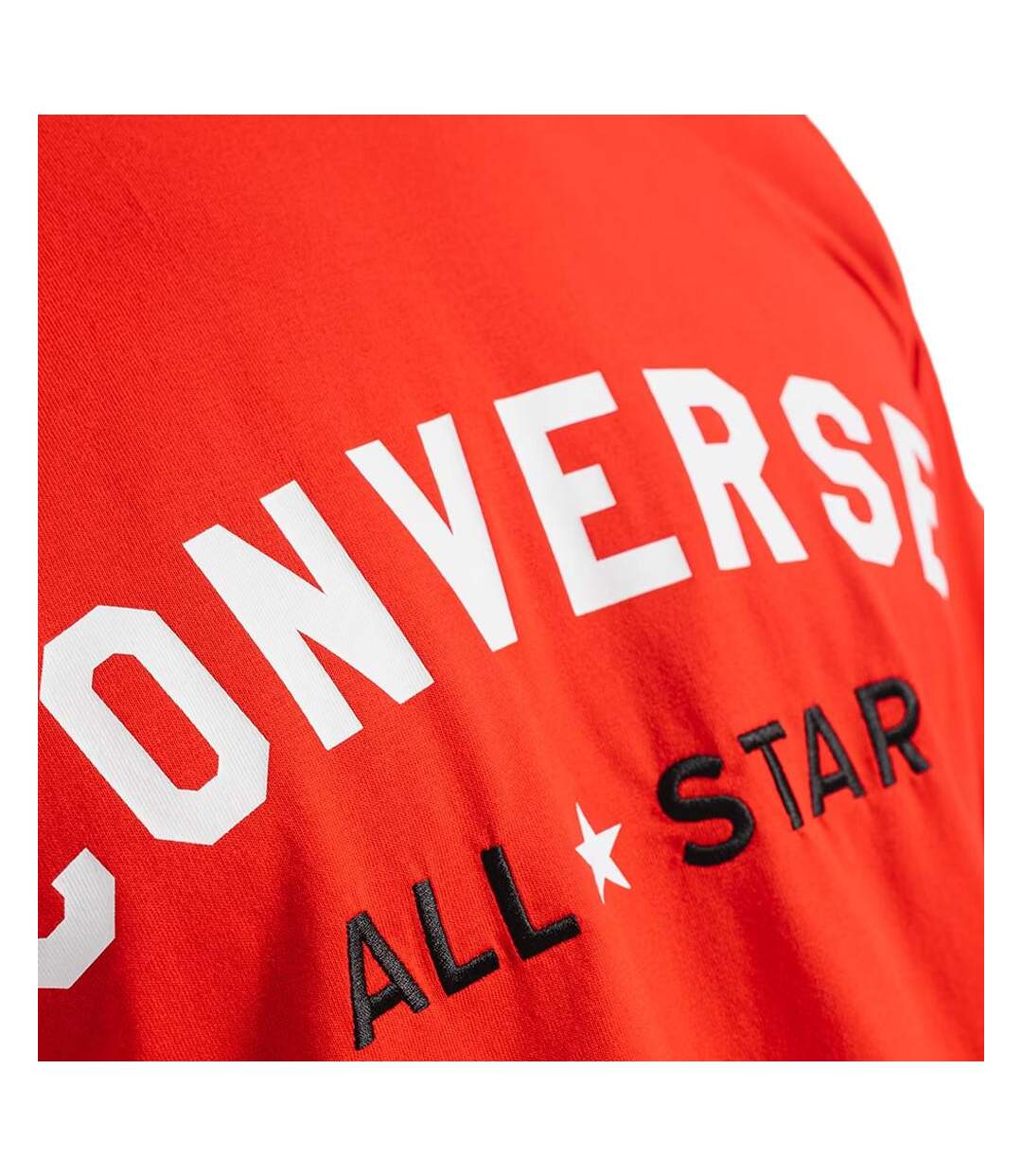 T-shirt Blanc Rouge Converse Printed - M-3