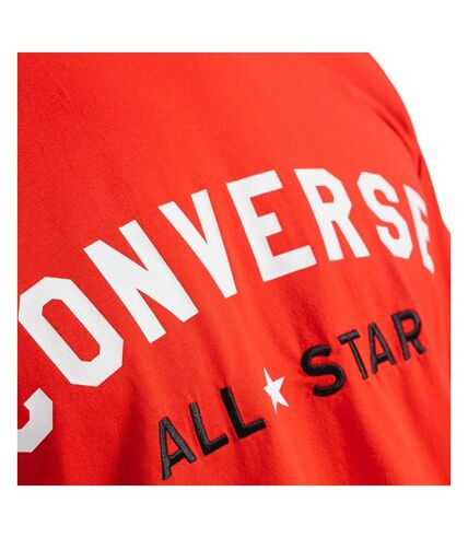 T-shirt Blanc Rouge Converse Printed - M