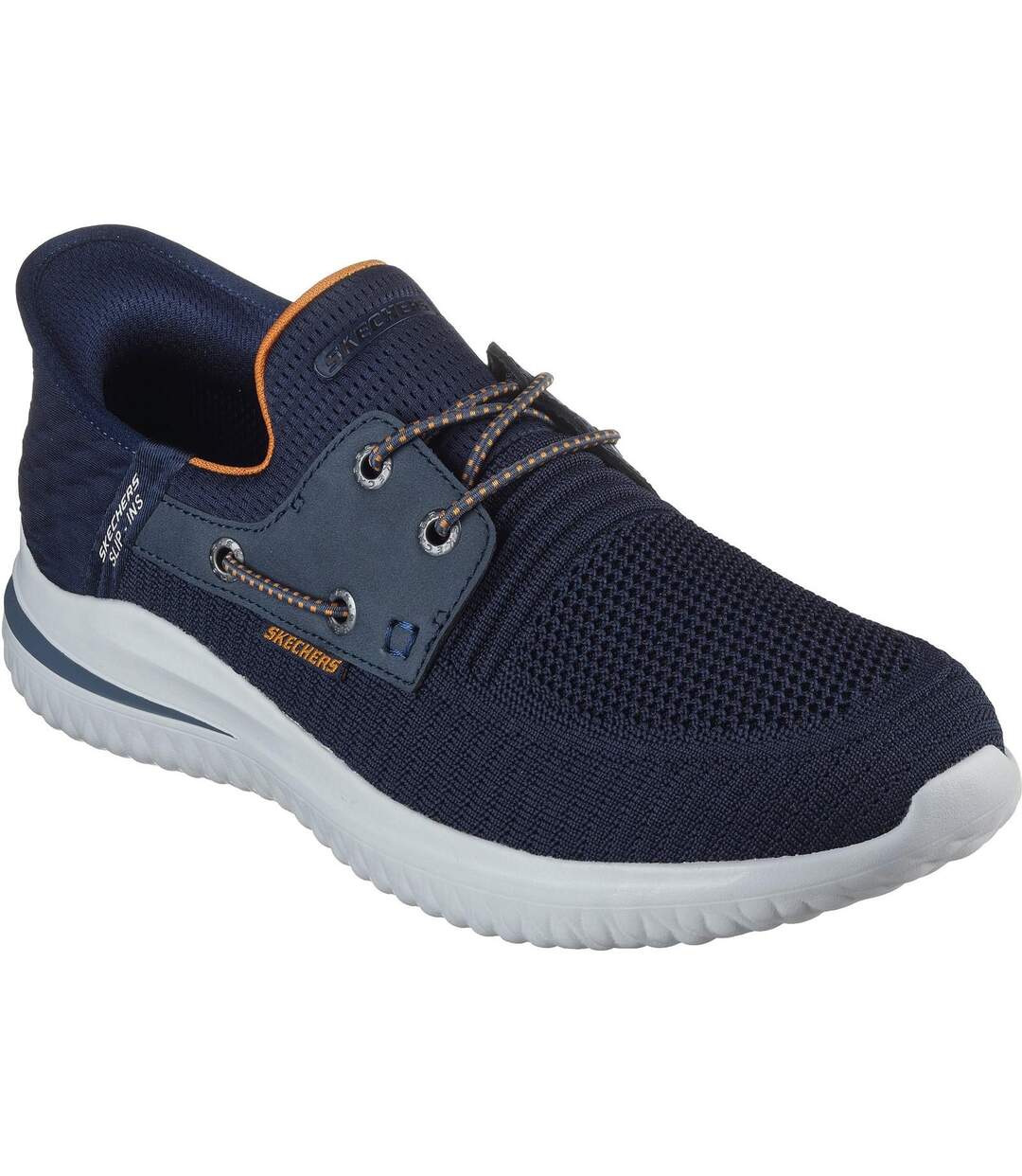 Mens Delson 3.0 Roth Trainers Navy Skechers-1