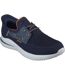 Mens Delson 3.0 Roth Trainers Navy Skechers-1