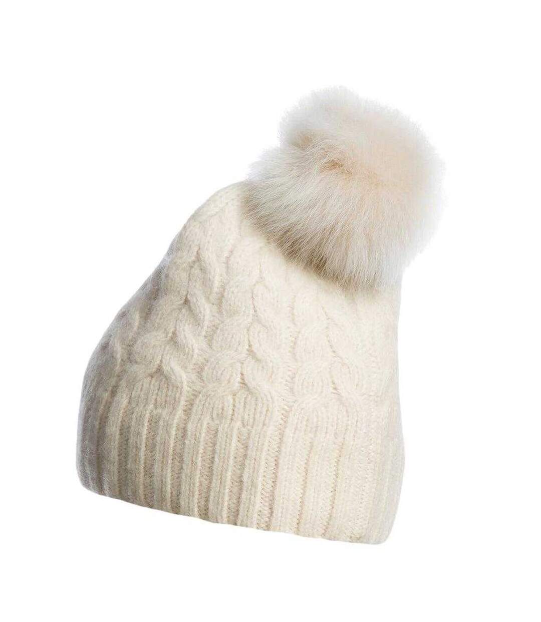 Chapeau Hiver Motif/style Maille Torsadée Femme Vert Pâle Parajumpers-3