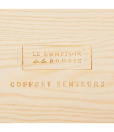 Coffret Senteur Parfumé 10 Pièces Bois 15cm Beige