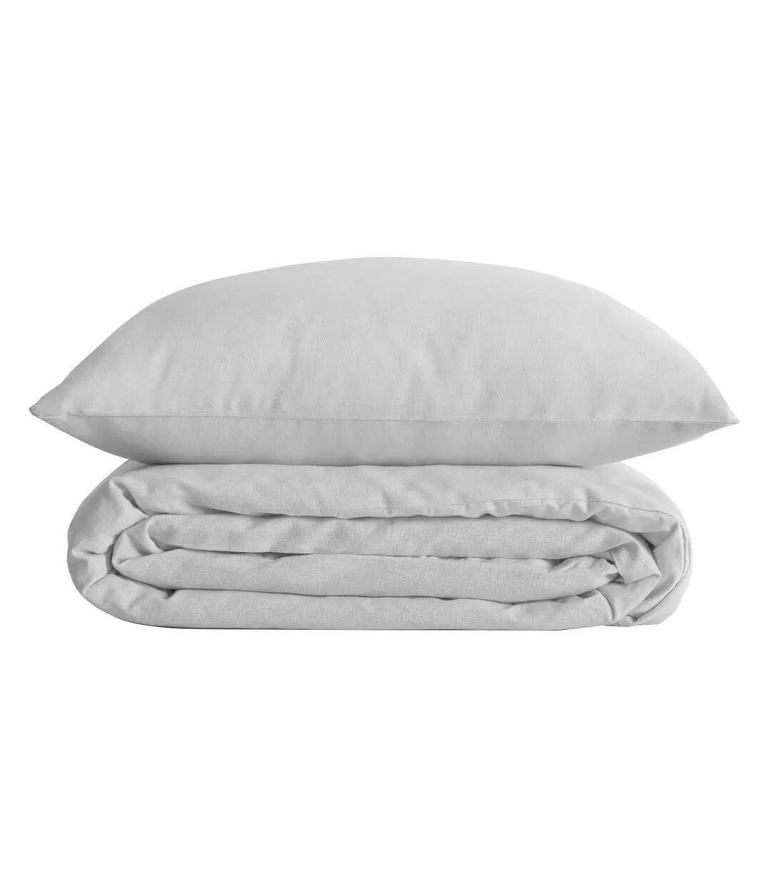 Parure de Lit 3 Pièces Percale 260x240cm Blanc-2