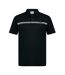 Mens Contrast Striped Golf Polo Shirt Black Slazenger-1