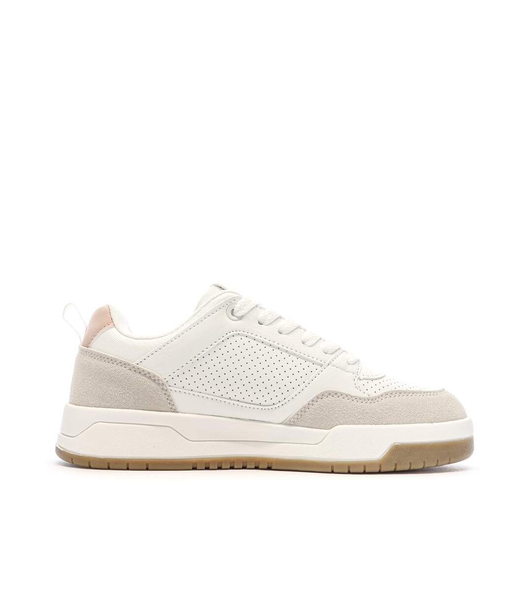 Baskets blanches/beiges/roses femme kappa manisw-2