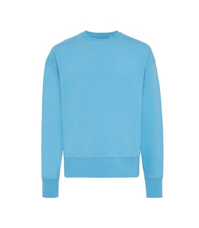 Unisex adult kruger recycled cotton crew neck relaxed fit sweatshirt tranquil blue Iqoniq