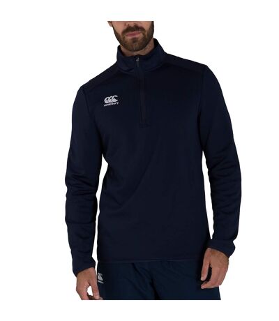Mens Club Zip Neck Track Top Navy Canterbury