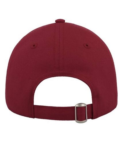 Unisex adult curved twill baseball cap burgundy Atlantis