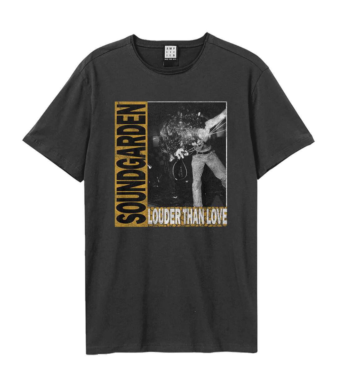 Womens/ladies Louder Than Love Soundgarden Vintage T-shirt Charcoal Amplified-1