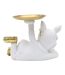 Vide-Poche Statue Bulldog 27cm Blanc-4