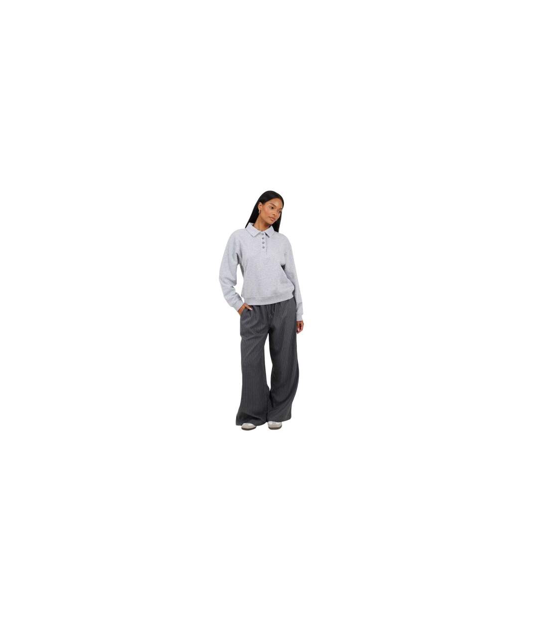 Sweat Femme Gris Pâle Brave Soul-1