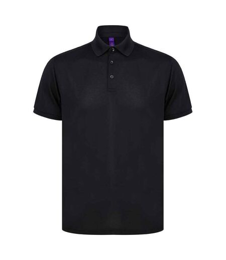 Henbury Mens Piqu Polo Shirt (Black) - UTPC4429