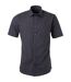 chemise popeline manches courtes - JN680 - homme - gris carbone
