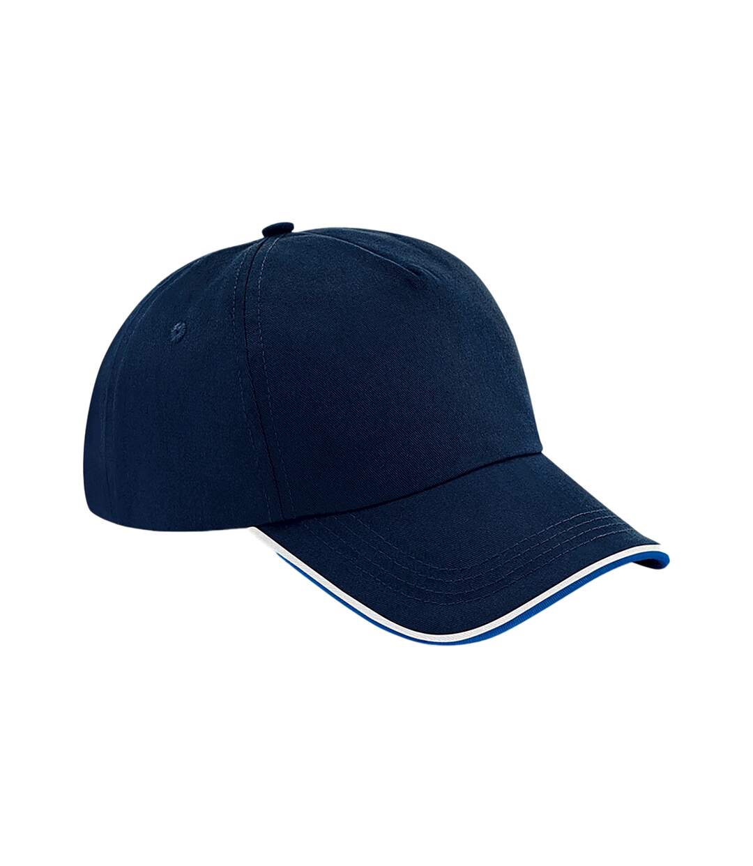 Casquette authentic bleu marine/bleu roi vif/blanc Beechfield-1