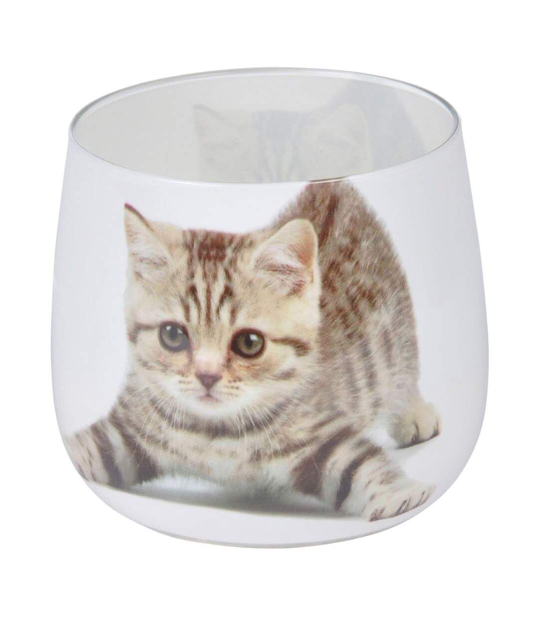 Bougie Anti-Odeurs Chat 8cm Blanc-1