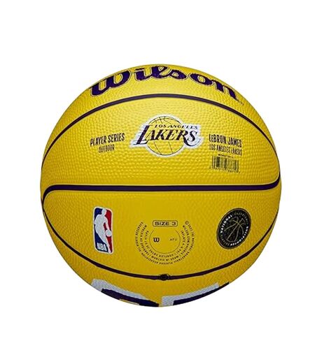 Ballon De Basket Motif/style Nba Lebron James Taille 3 Jaune Wilson