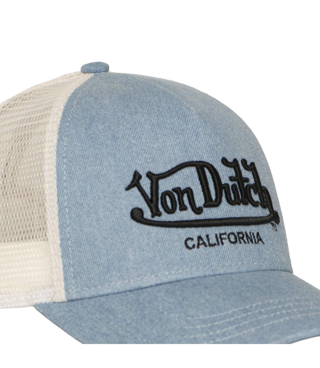 Casquette baseball avec filet en Denim et broderie Tencel Vondutch-3