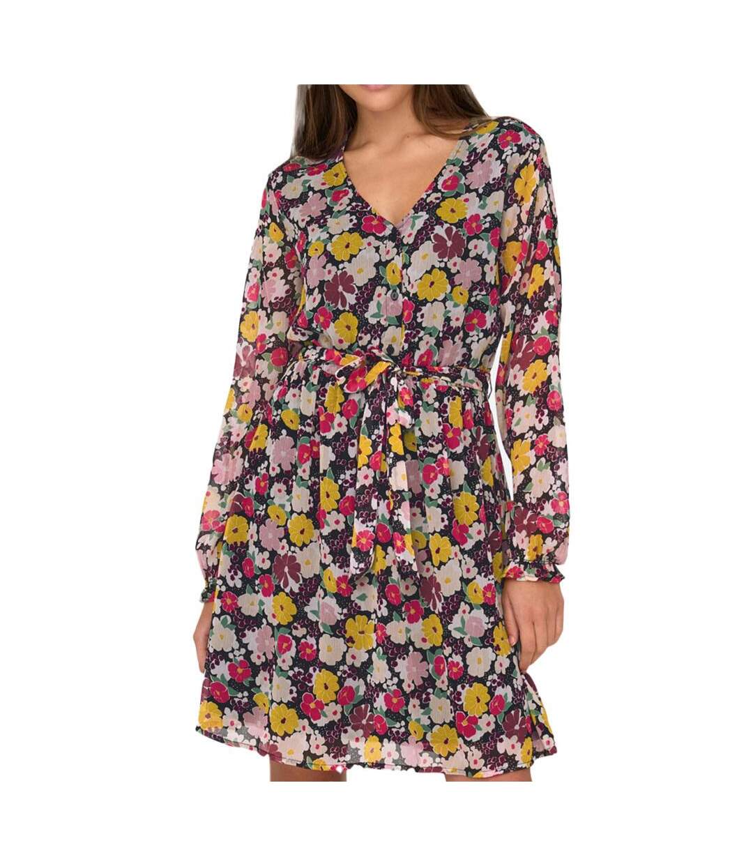 Robe fleuris noir femme jdy lilli - l-1