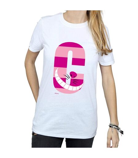 Disney Womens/Ladies Alphabet A Is For Alice Cotton Boyfriend T-Shirt (Blanc) - UTBI8626