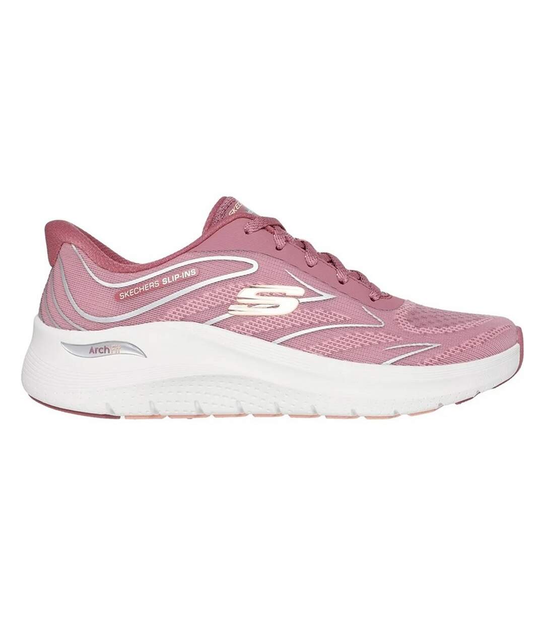 Womens/ladies Arch Fit 2.0 Trainers Dark Mauve Skechers-3