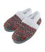 Pantoufles Femme Tricot Épais Fausse Fourrure-2
