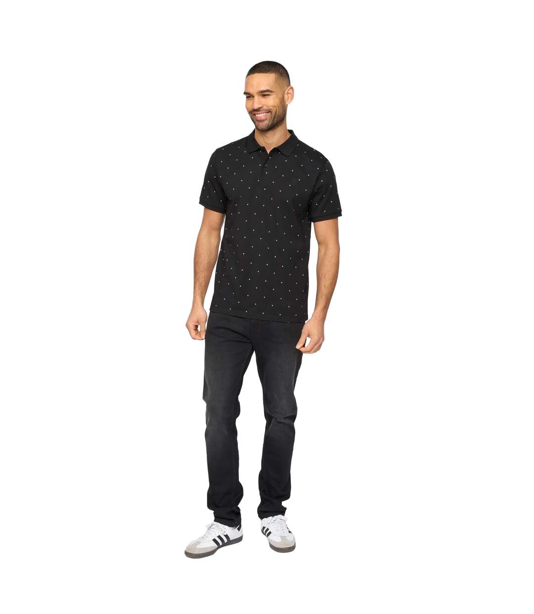 Mens Domray Polo Shirt Black Bewley & Ritch-1