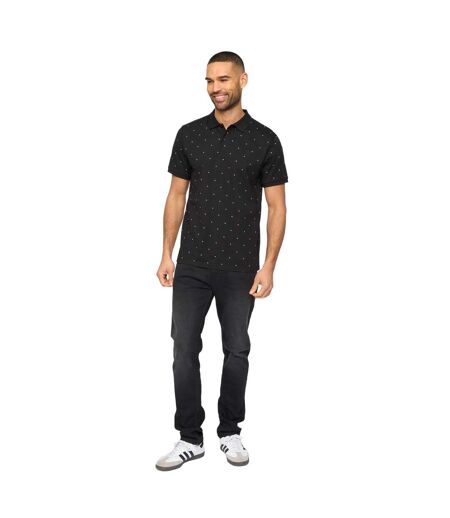 Mens Domray Polo Shirt Black Bewley & Ritch