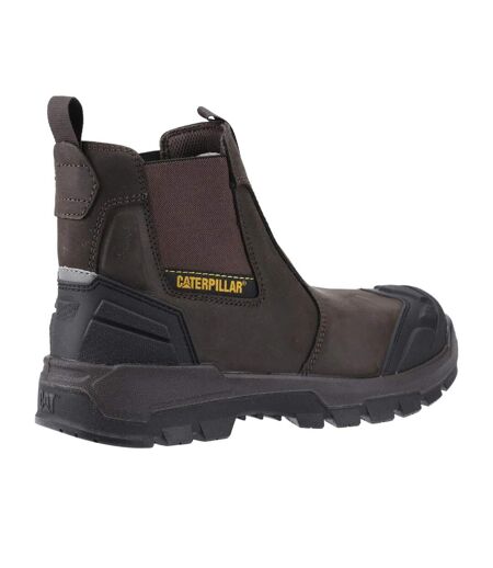 Mens Striver Xl Leather Safety Boots Brown Yellow Caterpillar