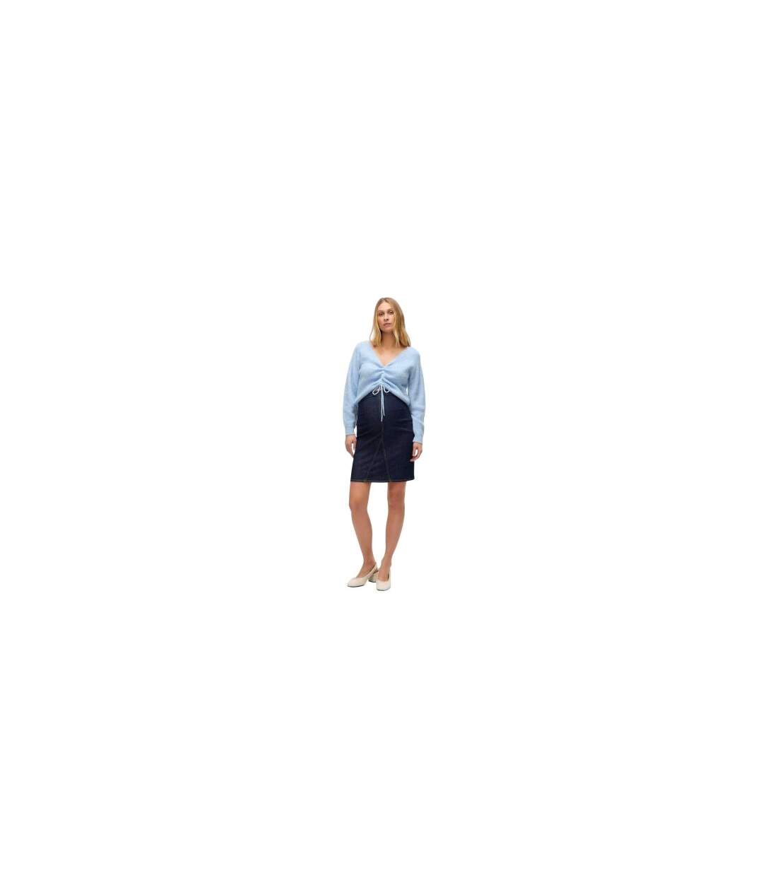 Jupe Mlatlanta Femme Bleu Foncé Mamalicious-1