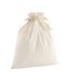 Westford Mill Soft Organic Cotton Drawcord Bag (Pack of 2) (Natural) (S)