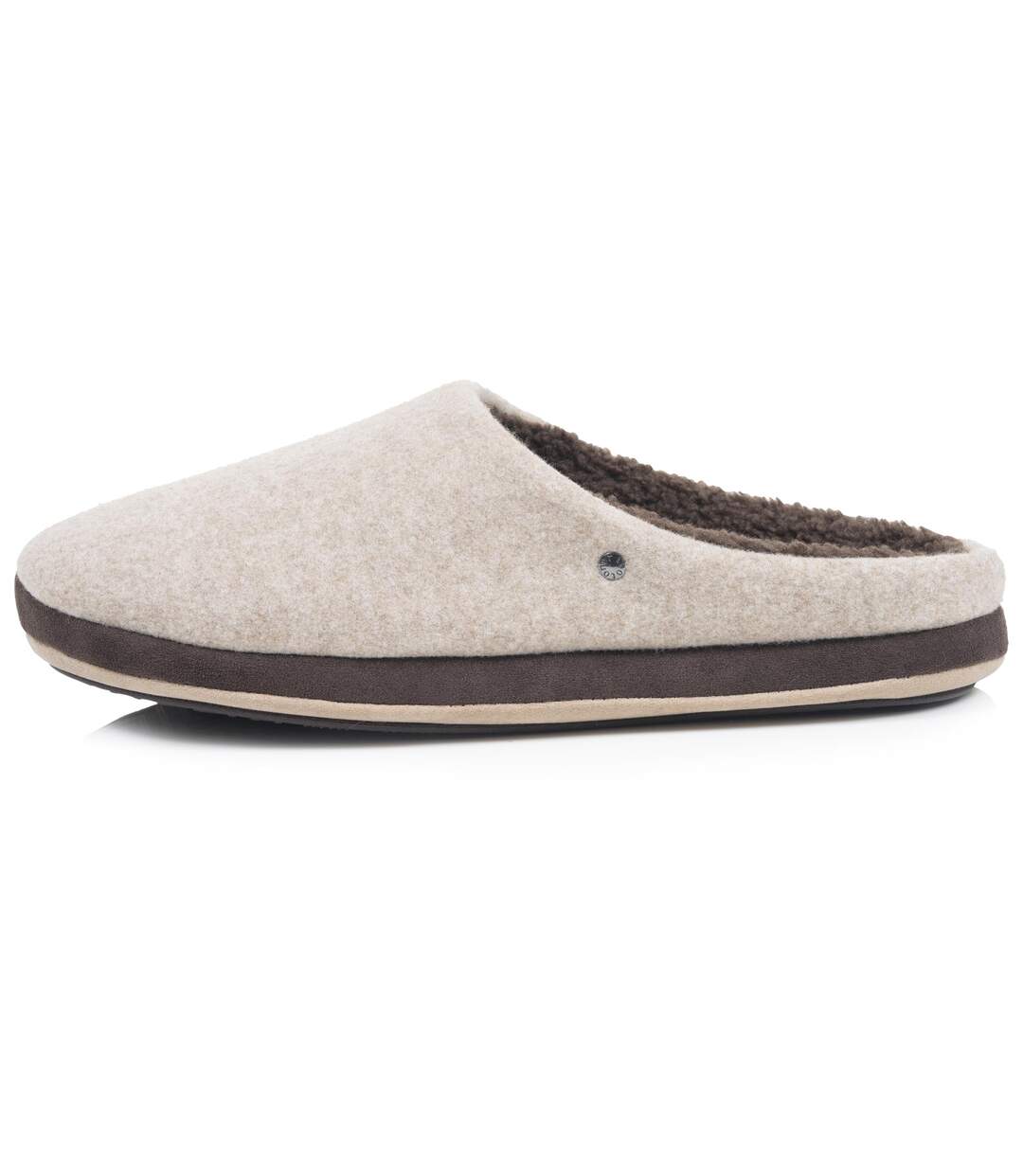 Isotoner Chaussons Mules homme polaire, chauds, semelle confort-4